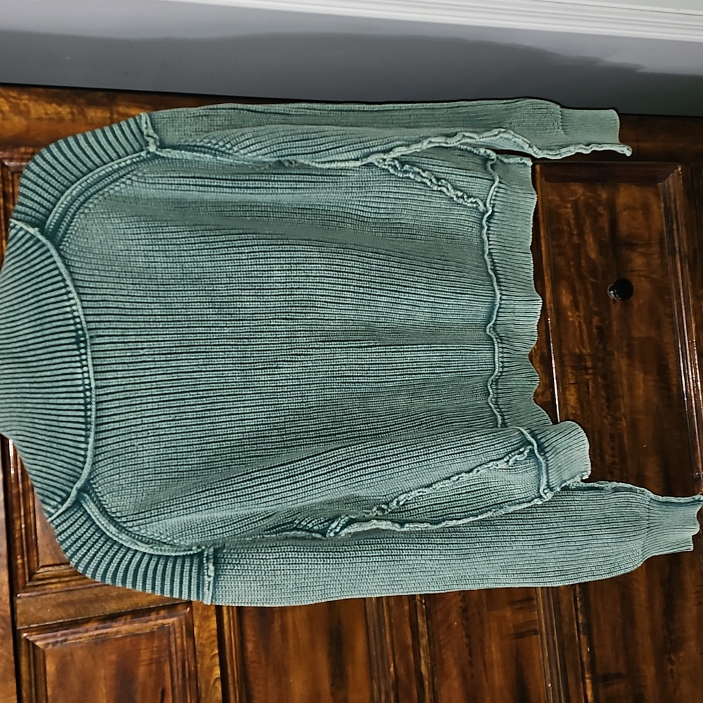 ZENANA Oversized Sweater Cardigan. Nwts Womens Sz Small. Hunter Green - Picture 8 of 8